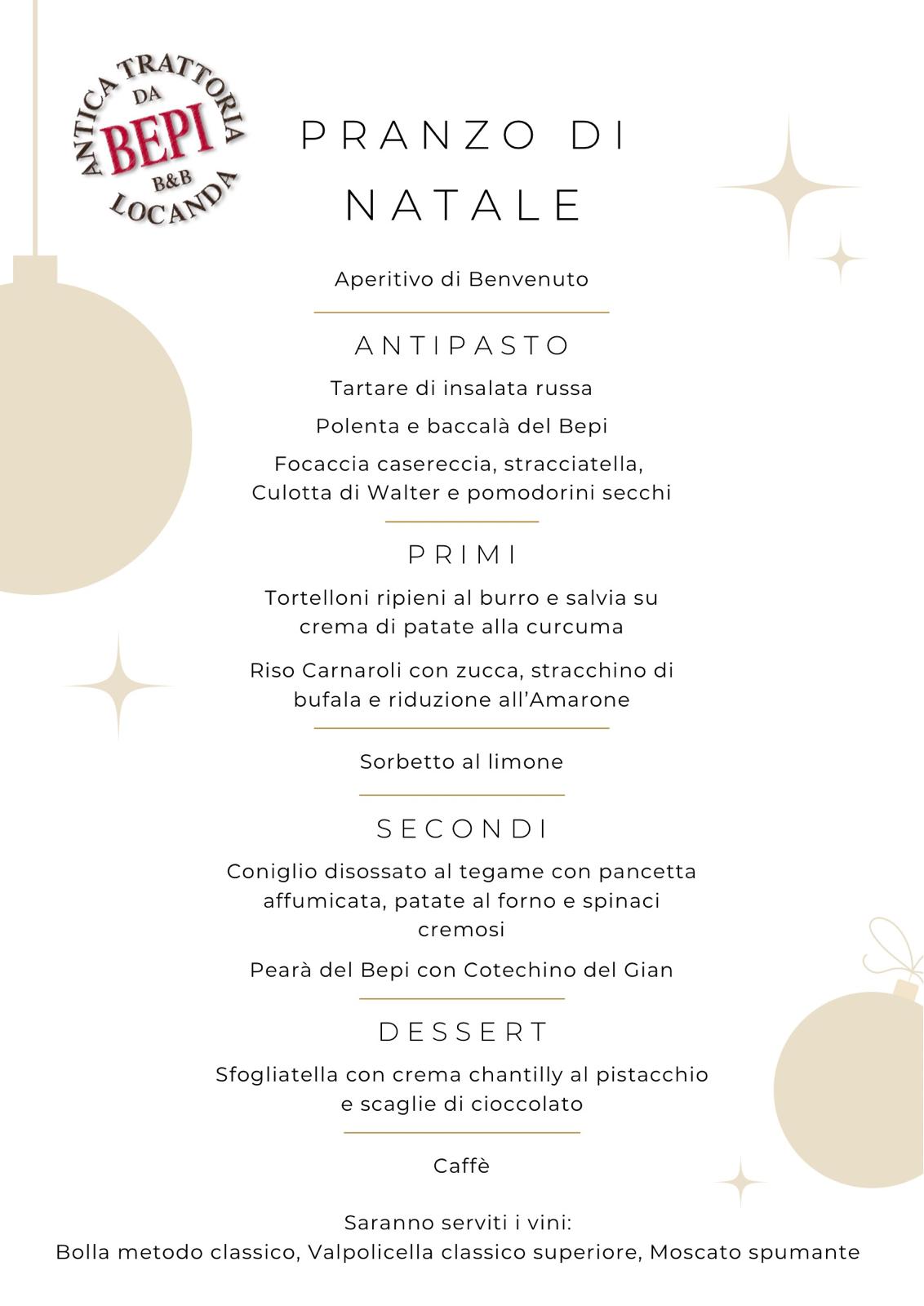 Menu Natale 2024